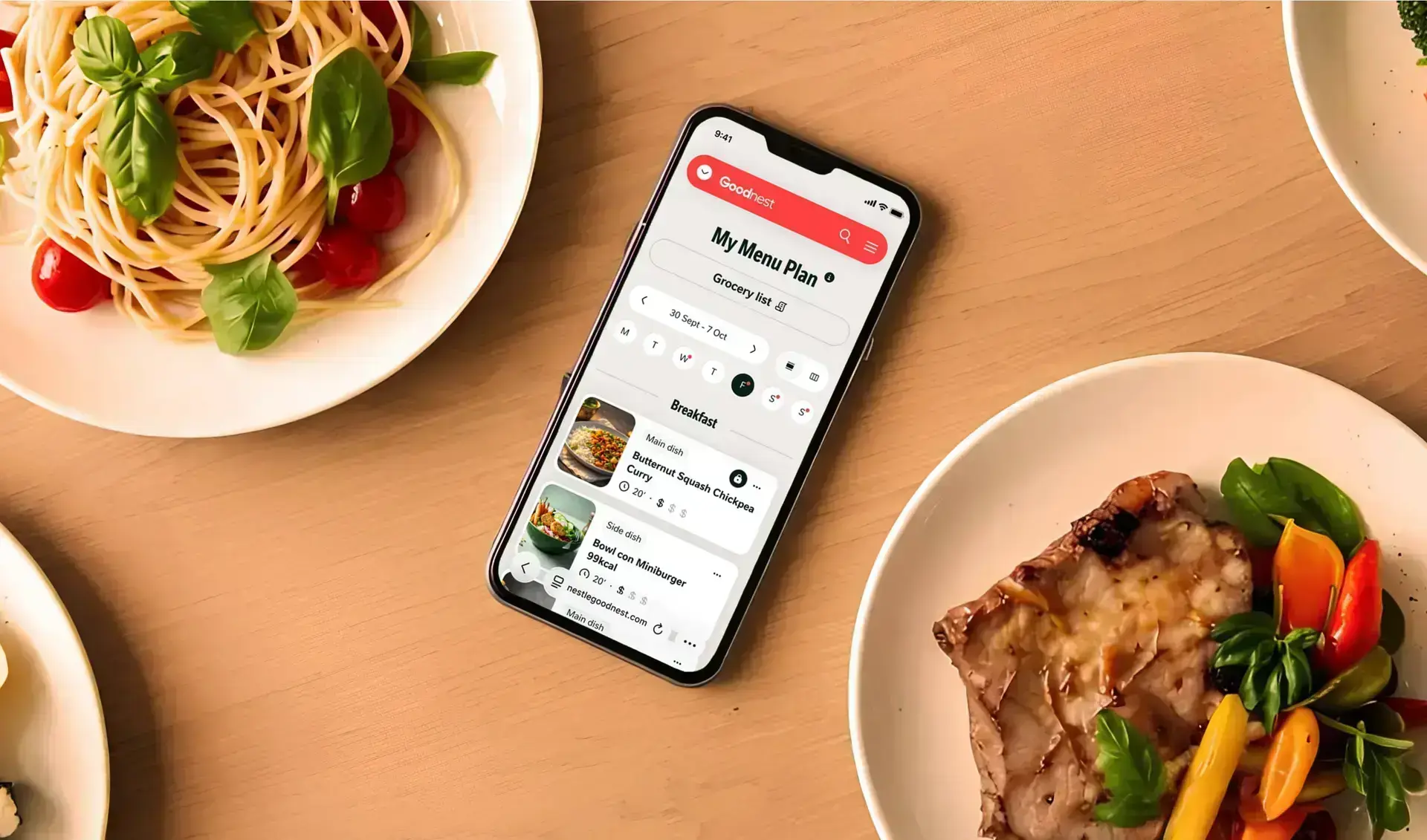 My menu plan on phone