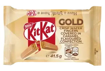 KitKat 4 Finger Caramel Gold Chocolate Bar 41.5g - front