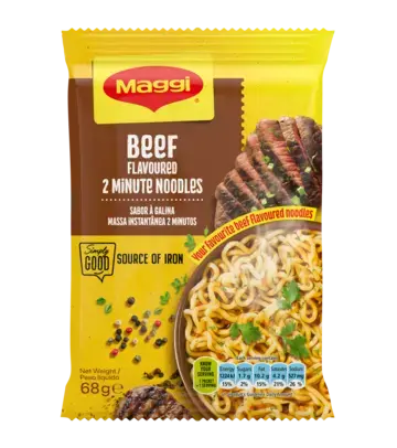 MAGGI 2 MInute Noodles - Beef 68g - front