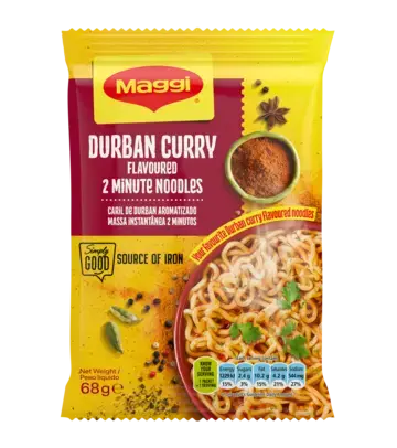MAGGI 2 MInute Noodles - Durban Curry 68g - front