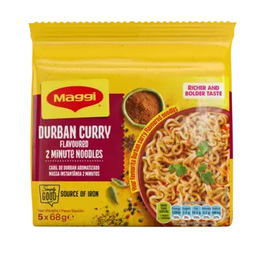 MAGGI 2 Minute Noodles - Durban Curry 5x68g - front