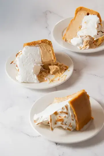 Mint Caramel Meringue Tart