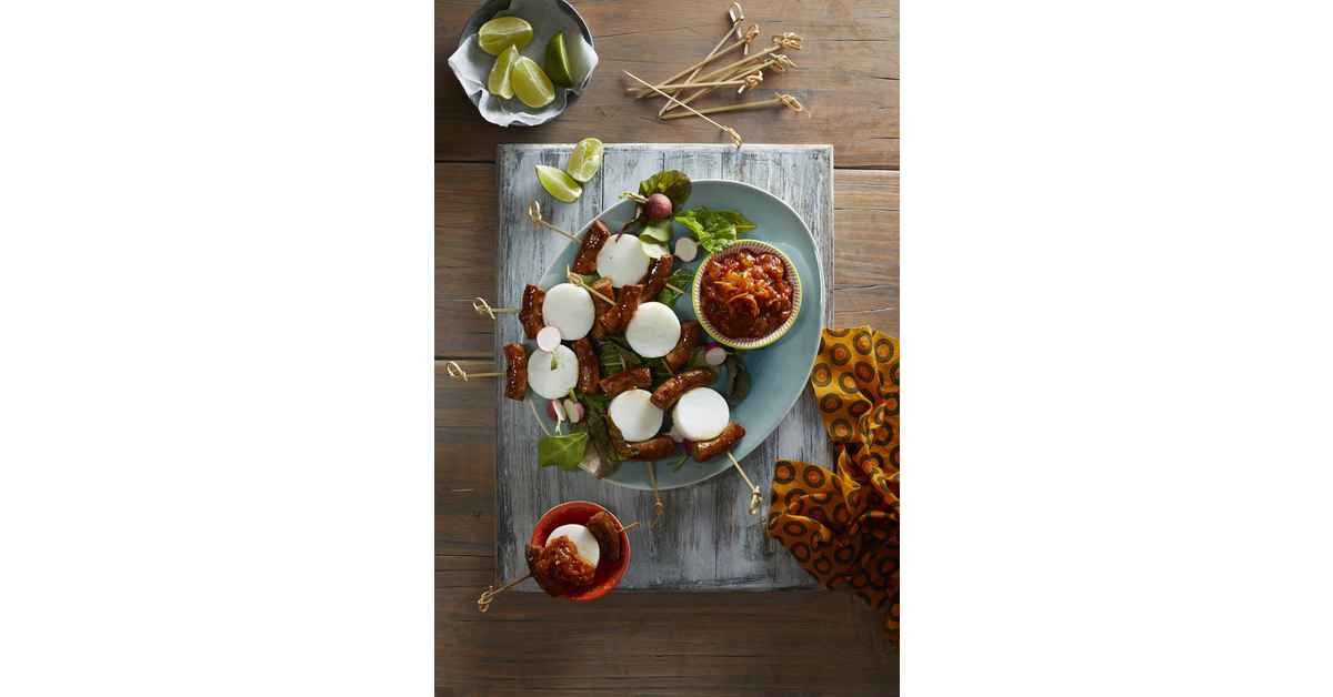 Wors & Pap Kebab with Tomato Smoor