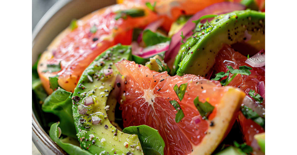 Calming Grapefruit Avocado Salad