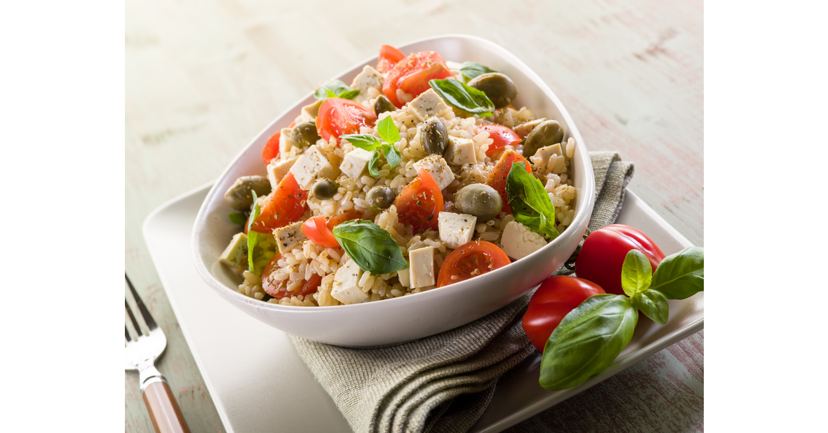 Fragrant Baked Rice with Olives and Tomatoes
