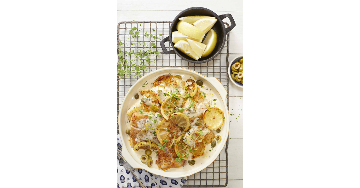 Linefish with Creamy Lemon & Caper Sauce