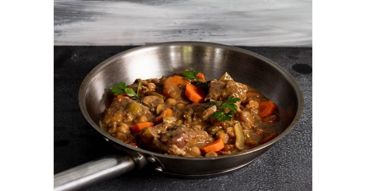 Chickpea and lamb casserole with preserved lemon
