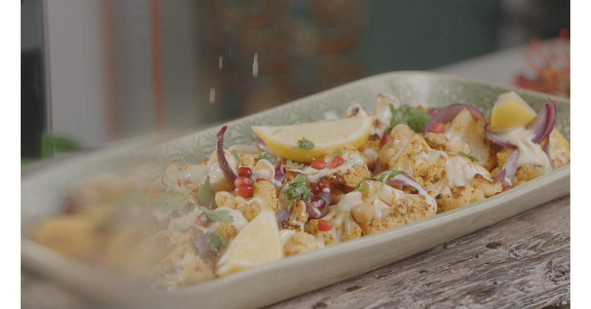 Indian-inspired Cauliflower Vegan Bake Tray
