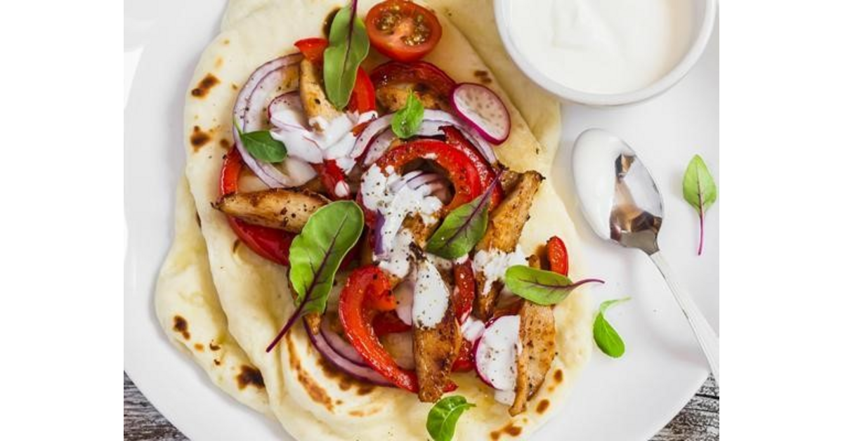 Chicken Wrap with Sweet Chilli Spread and Vegetables Recipe