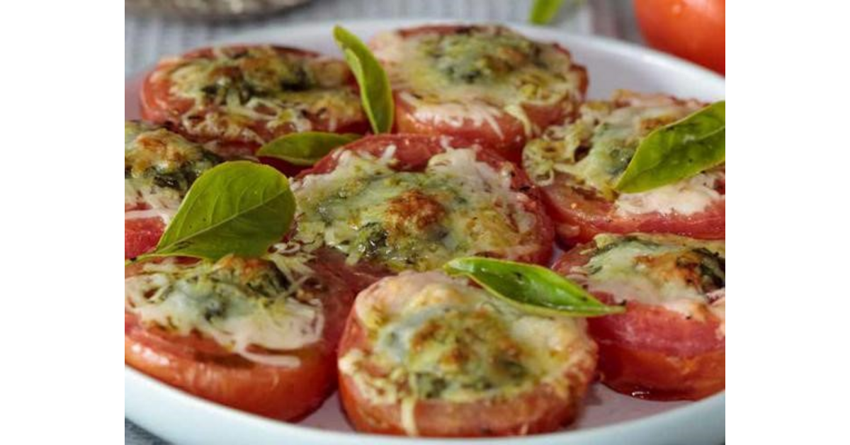 Oil Free Greek Salad Dressing and Basil Parmesan Tomatoes
