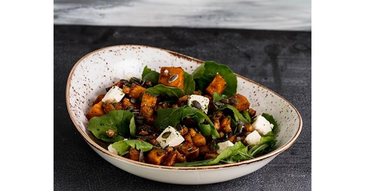 Roasted Chickpea and honey glazed butternut salad