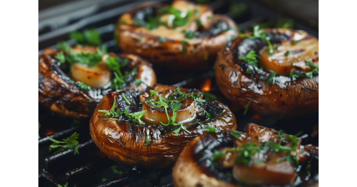 Char-grilled Mushrooms with Pepper Sauce