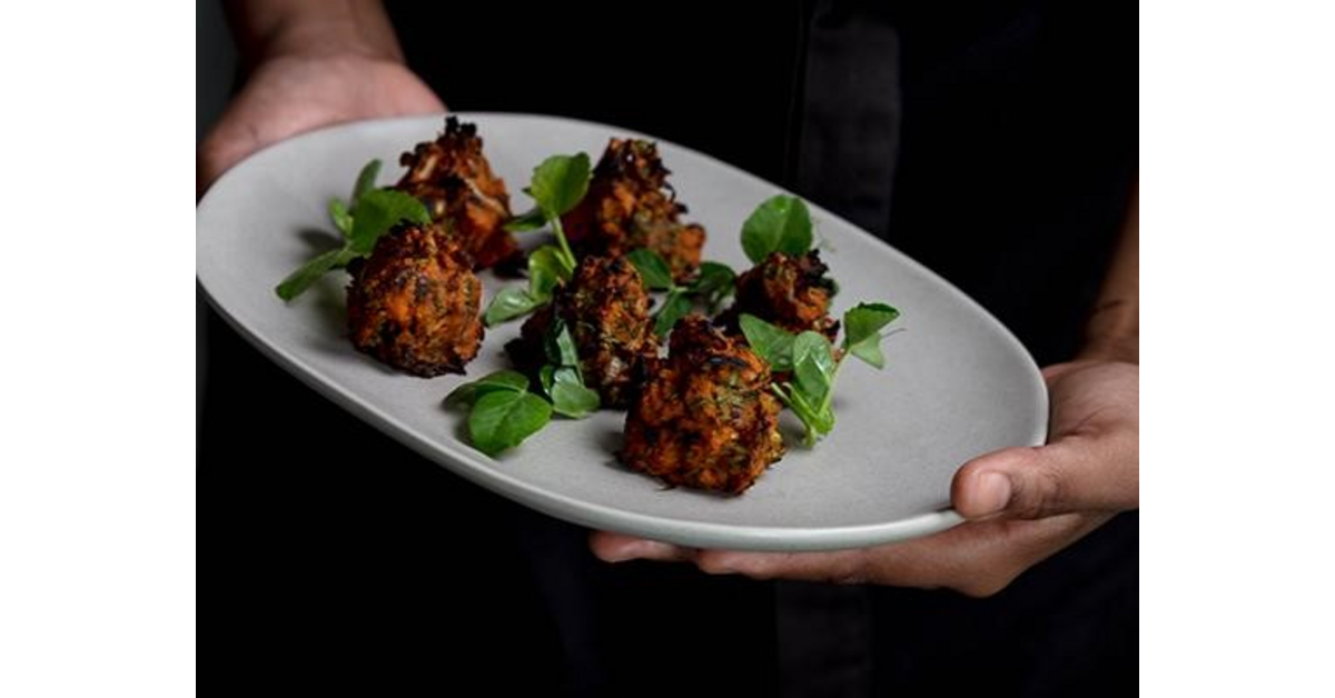 Baked Sweet Potato and Vegetable Pakora bites