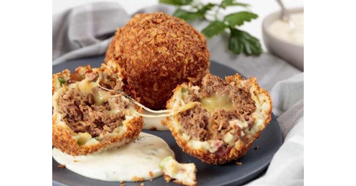 MAGGI’s Mince, Cheese & Mash Deep Fried Bombs with MAGGI Salad Dressing Emulsion