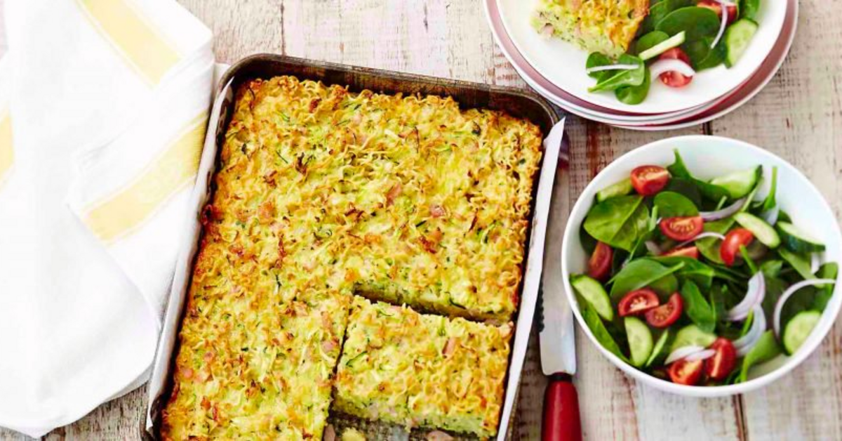 Noodle & Zucchini Slice