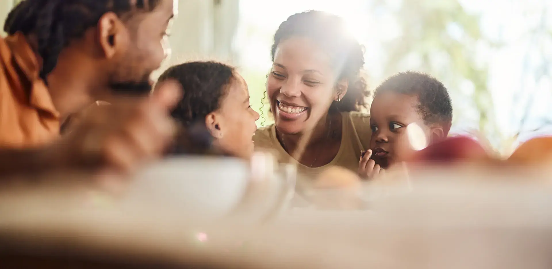 Family smiling