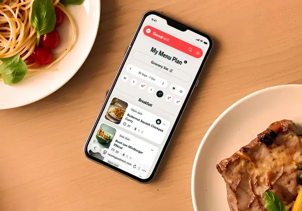 Callular phone with My Menu Plan