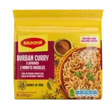 MAGGI 2 Minute Noodles - Durban Curry 5x68g