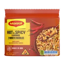MAGGI 2 Minute Noodles - Hot & Spicy 5x68g