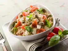 Fragrant Baked Rice with Olives and Tomatoes