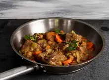 Chickpea and lamb casserole with preserved lemon