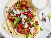 Chicken Wrap with Sweet Chilli Spread and Vegetables Recipe