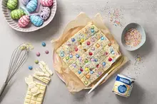 Lemon and White Chocolate Funfetti Easter Fudge