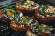 Char-grilled Mushrooms with Pepper Sauce