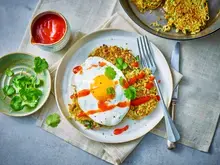 Noodle Pancakes with Chilli Sauce