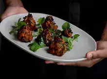 Baked Sweet Potato and Vegetable Pakora bites