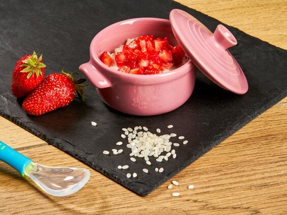 Riz au lait fraises