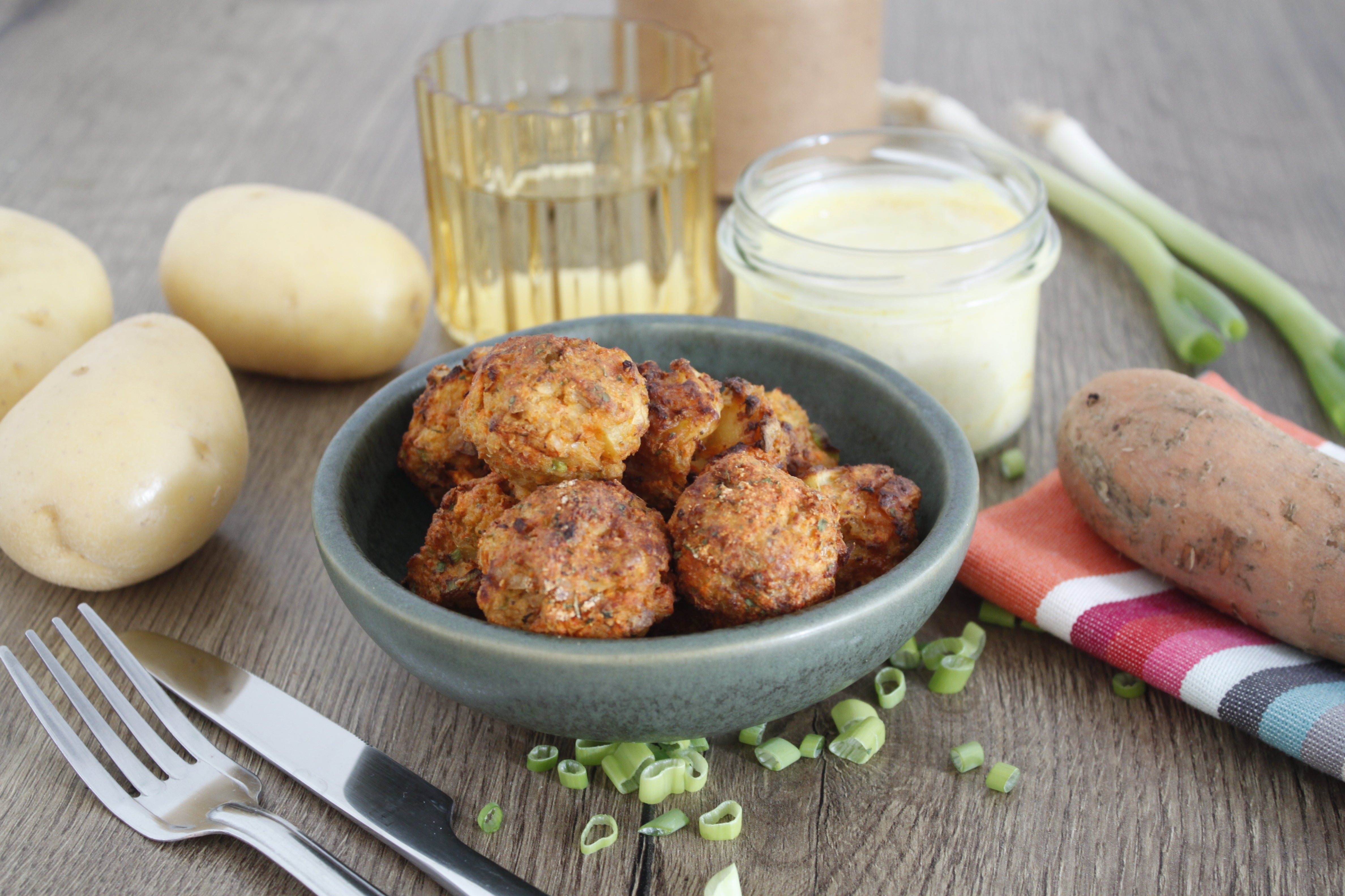 Ball's chou fleur patate douce tofu