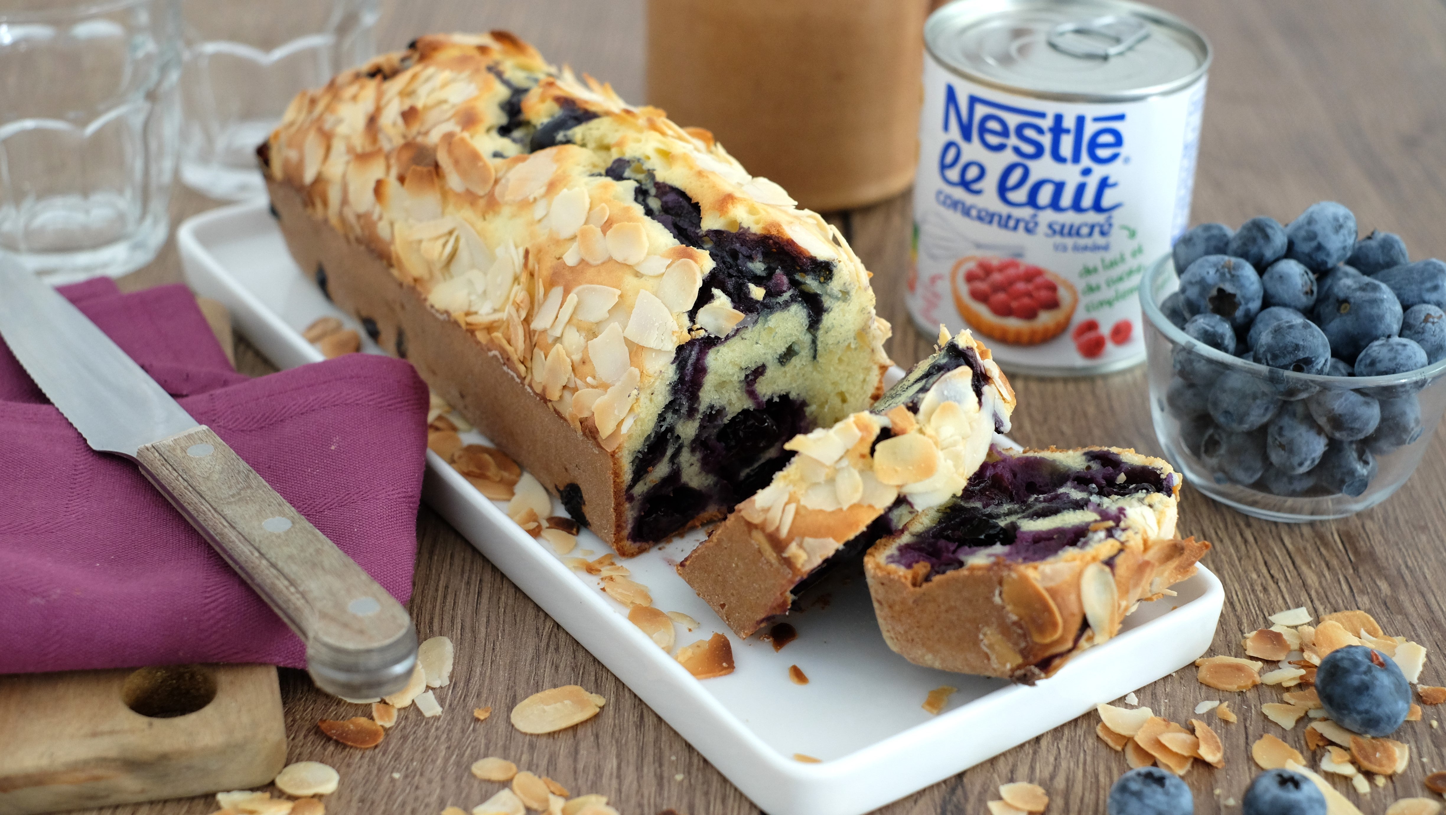 Cake aux myrtilles