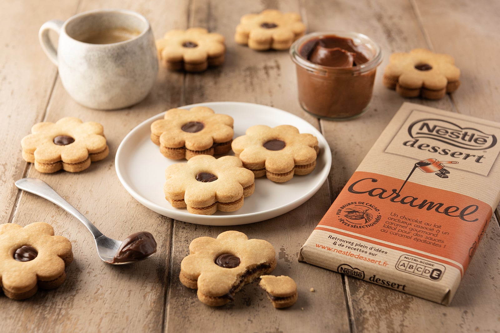 sablé chocolat caramel