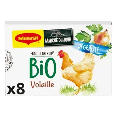 MAGGI Bouillon Chicken Bio Low Fat Carton 80g FR