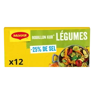 MAGGI Bouillon Vegetable Low Salt Carton 20x120g FR
