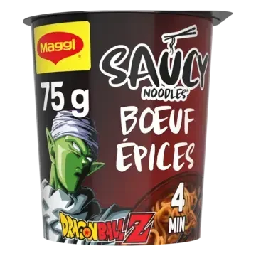 MAGGI Cup Noodle Chili Beef Dragon Ball Z Cup 8x75g XE