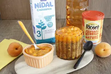 Recette duo maman enfant riz au lait à l'abricot