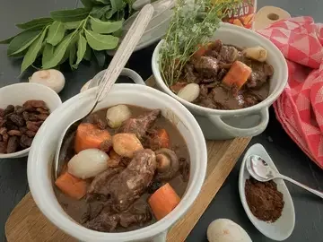Mijoté de bœuf aux carottes et oignons