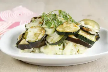 Gratin de pommes de terre et cabillaud façon tian