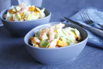 Curry de crevettes aux carottes et lait de coco
