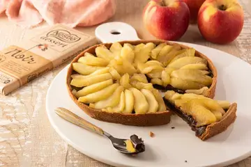 tarte aux pommes et chocolat