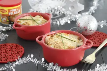 Cassolettes crevettes pétoncles et petits légumes
