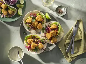 Tortillas végétariennes au fromage et aux nuggets