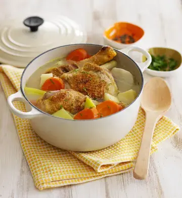 Mijoté de légumes d’hiver et poulet rôti