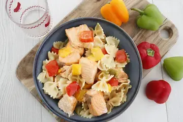 One pot pasta saumon et 3 poivrons