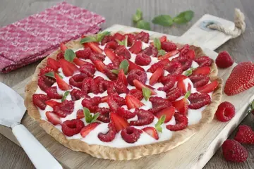 Tarte fruits rouges et citron au lait concentré