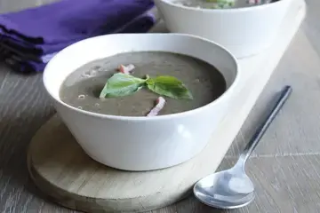 Velouté de lentilles au bacon et basilic Cookeo