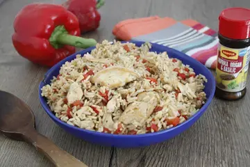 Riz sauté au poulet