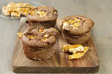 Moelleux au chocolat et noix de cajou caramélisées